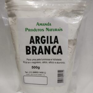 Argila Branca 500g Amanda P.Naturais