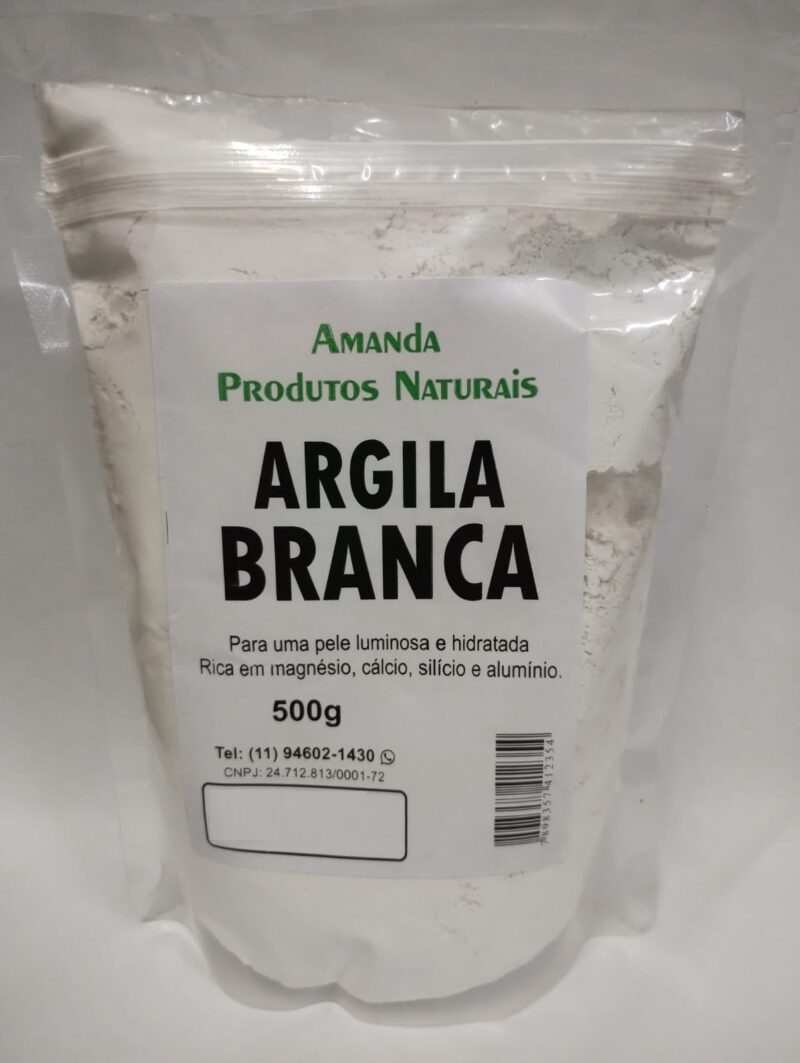 Argila Branca 500g Amanda P.Naturais