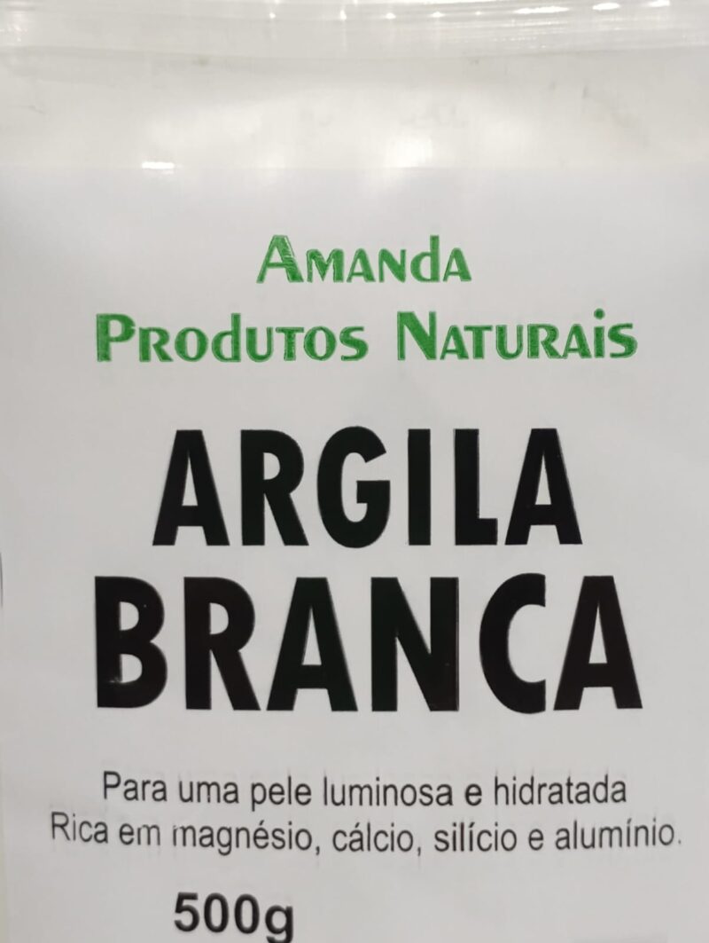 Argila Branca 500g Amanda P.Naturais - Imagem 3