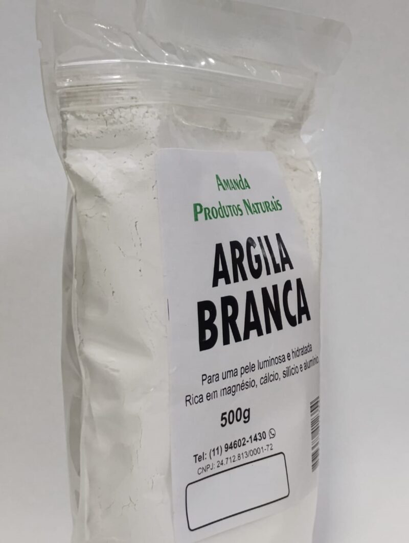 Argila Branca 500g Amanda P.Naturais - Imagem 4
