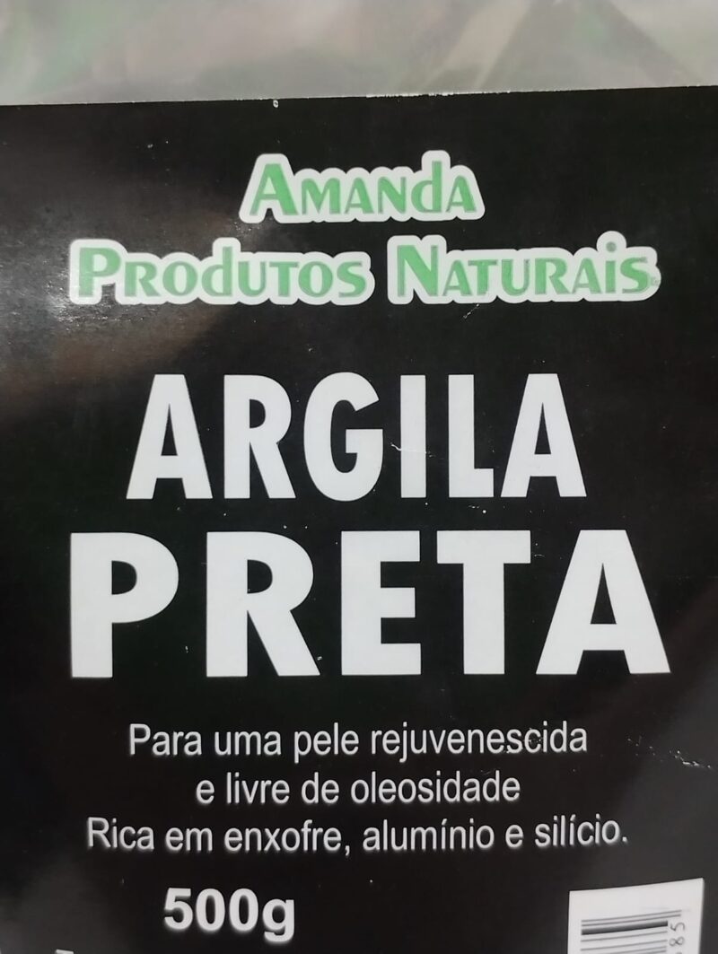 Argila Preta 500g Amanda P.Naturais - Imagem 3