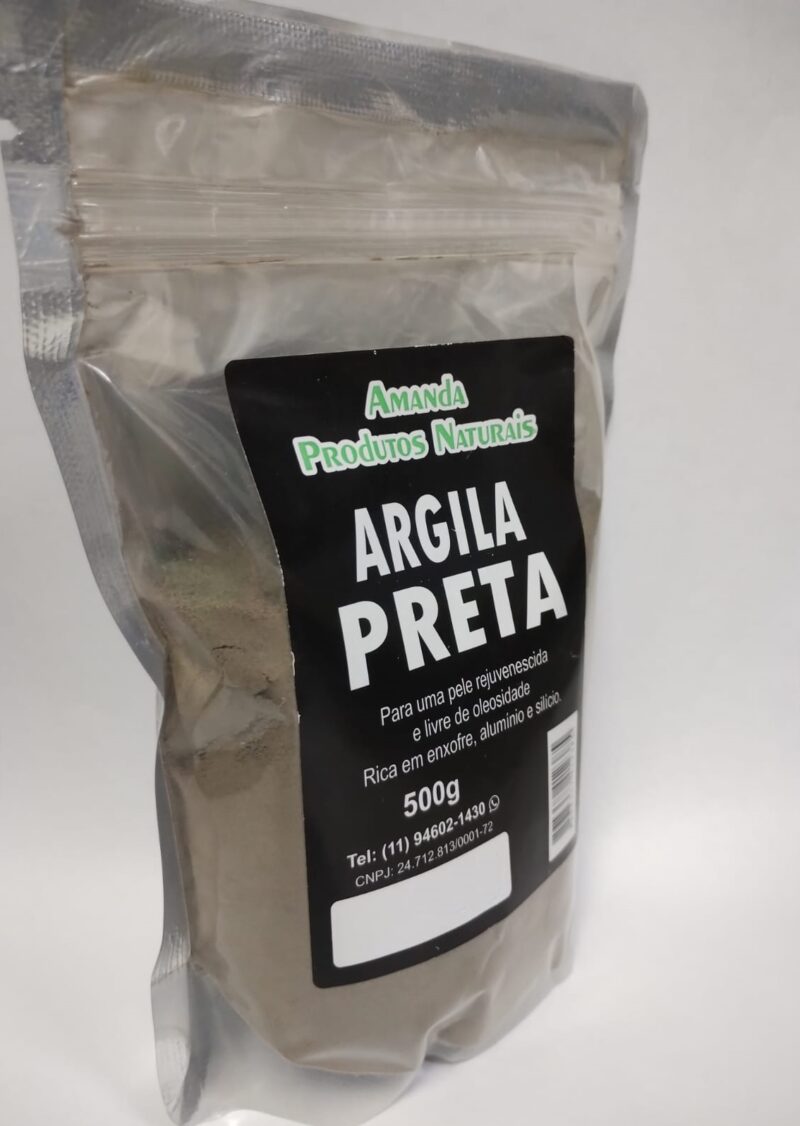 Argila Preta 500g Amanda P.Naturais - Imagem 4