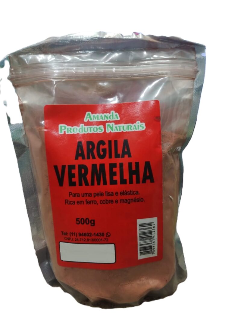 Argila Vermelha 500g Amanda Prod.Naturais
