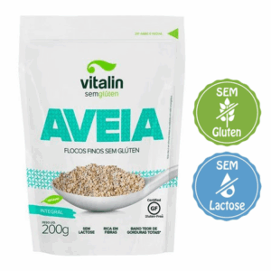Aveia Flocos Finos sem Glúten 200G Vitalin