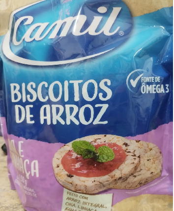 Biscoito de Arroz Chia e Linhaça 150g - Camil - Imagem 3