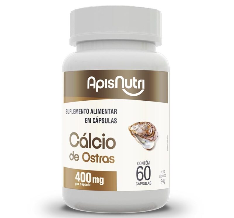 Cálcio de Ostras 60 Caps 400mg Apisnutri
