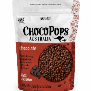 ChocoPops Australia Cereal Matinal Saudável - Bolinhas de Chocolate Zero Açúcar 200g