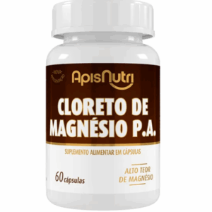 Cloreto de Magnésio P.A 60 caps 600mg - Apisnutri