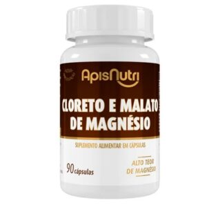 Cloreto e Malato de  Magnésio  600mg 90 caps  Apisnutri