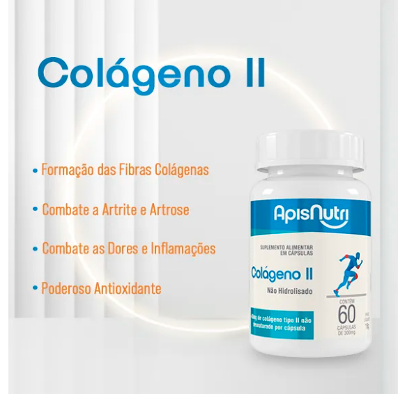Colágeno Tipo II 60 Caps 300mg - ApisNutri - Imagem 2
