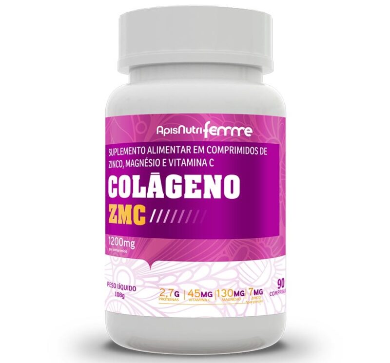Colageno ZMC 90 Caps 1200 Mg ApisNutri