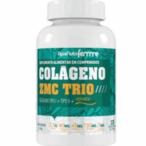 Colágeno Zmc Trio Tipo1 + Tipoll + verisol 1250mg 120compr. Apisnutrifemme