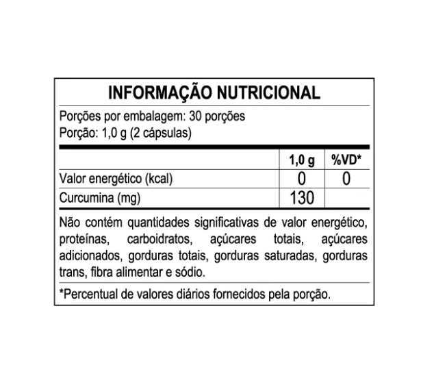 Cúrcuma 60Caps 130mg Suplemento Alimentar de Curcumina ApisNutri - Imagem 2