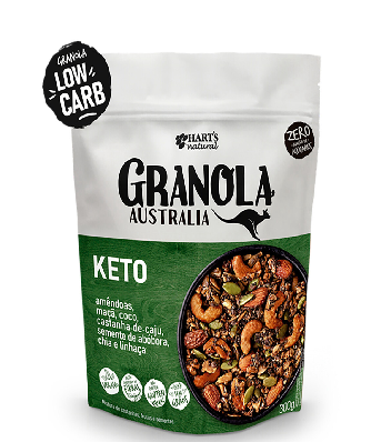 Granola Austrália Original Keto Low Carb |Sem Açúcar, Sem Lactose, Sem Glúten 300g
