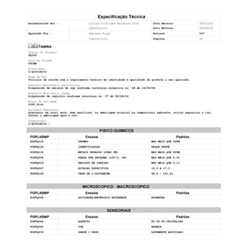 L-Glutamina  Importada New Step ( Granel 100g ) - Imagem 2