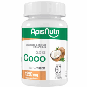 Óleo De Coco Extra Virgem 60 Caps 1250 Mg ApisNutri