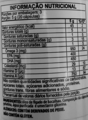 Óleo de Figado de Bacalhau 250mg 60 Caps Apisnutri - Imagem 2