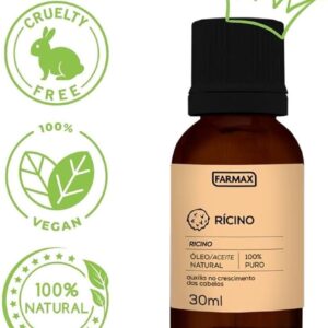 Óleo de Rícino 30ml 100% Puro Farmax