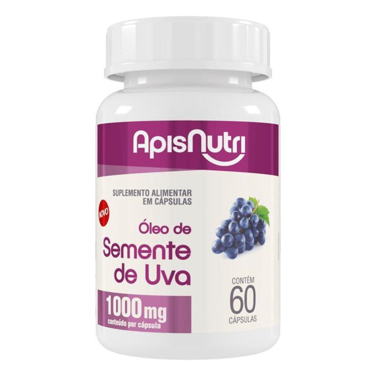 Oleo de semente de uva 60CAPS-1000MG APISNUTRI