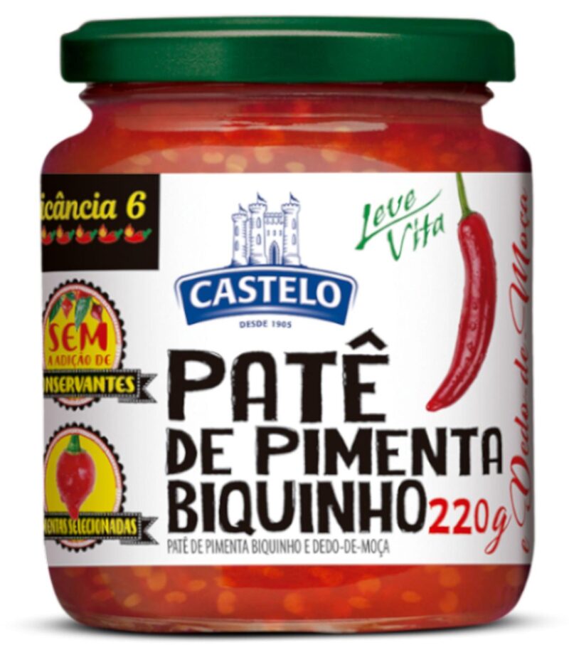Patê de Pimenta Biquinho e Dedo-de-Moça  220g - Castelo