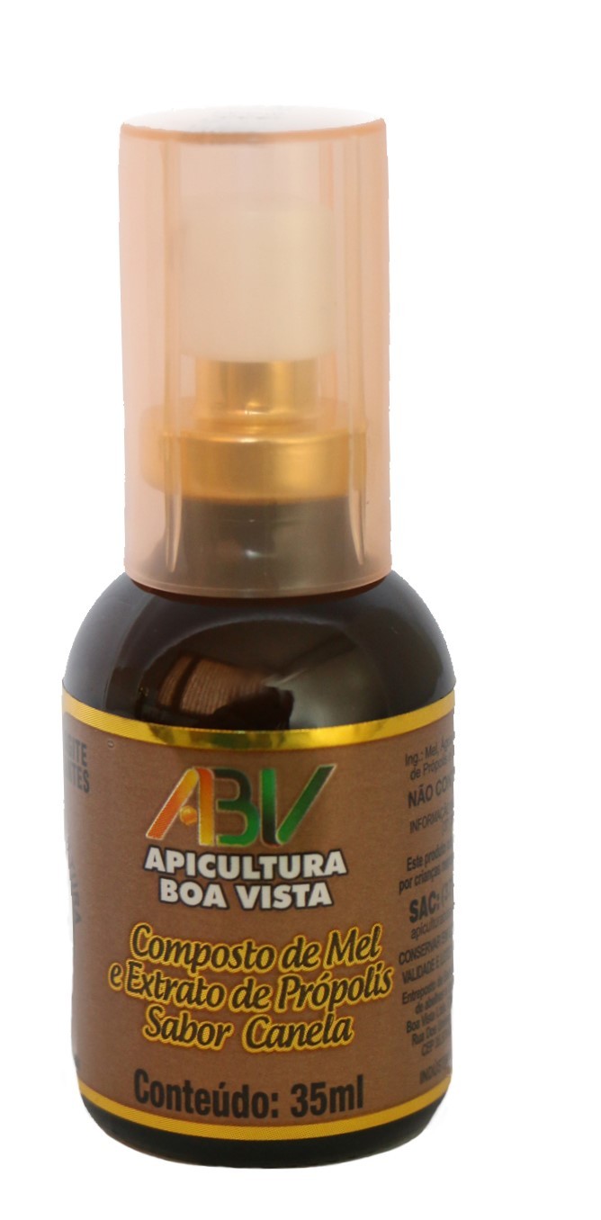 Spray - Composto de Mel e Extrato de Própolis sabor Canela 35 ml