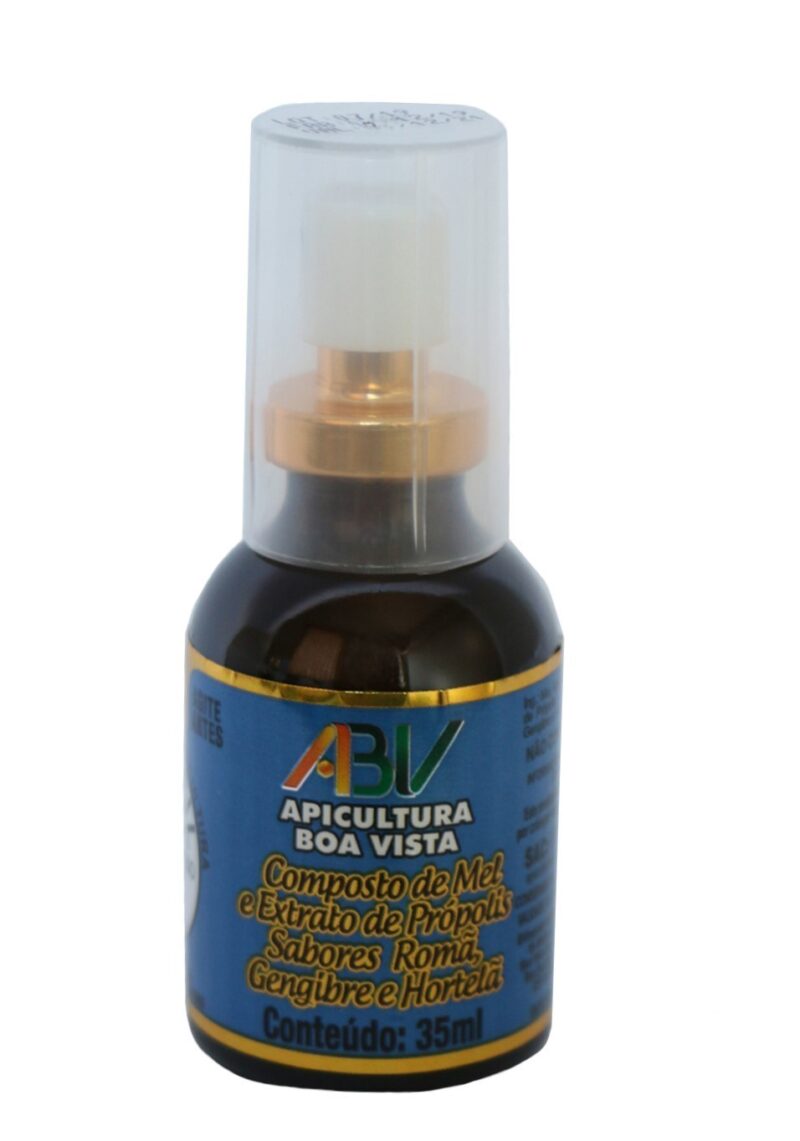 Spray - Composto de Mel, Extrato de Própolis, sabores Gengibre, Romã e Hortelã 35ml
