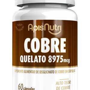 Suplemento Alimentar De Cobre Quelato 60 Caps 8975mcg ApisNutri