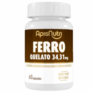 Suplemento Mineral De Ferro Quelato 60 Caps 34,31 Mg ApisNutri