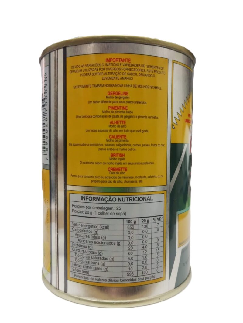 Tahine - Pasta de Gergelim - 500g Istambul - Imagem 2
