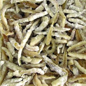 Tiras de Laranjas Cristalizadas (Granel 100g)