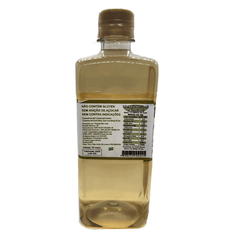 Vinagre de Maçã  100% Orgânico Catarina Pronto para Beber 600ml - Imagem 2