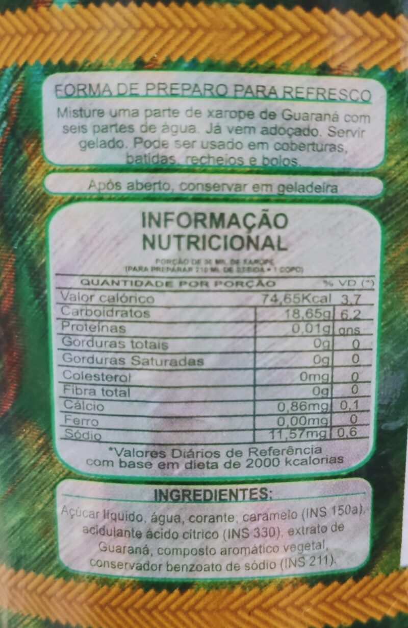 Xarope de Guaraná Saterê Mawê 1lL - Imagem 3