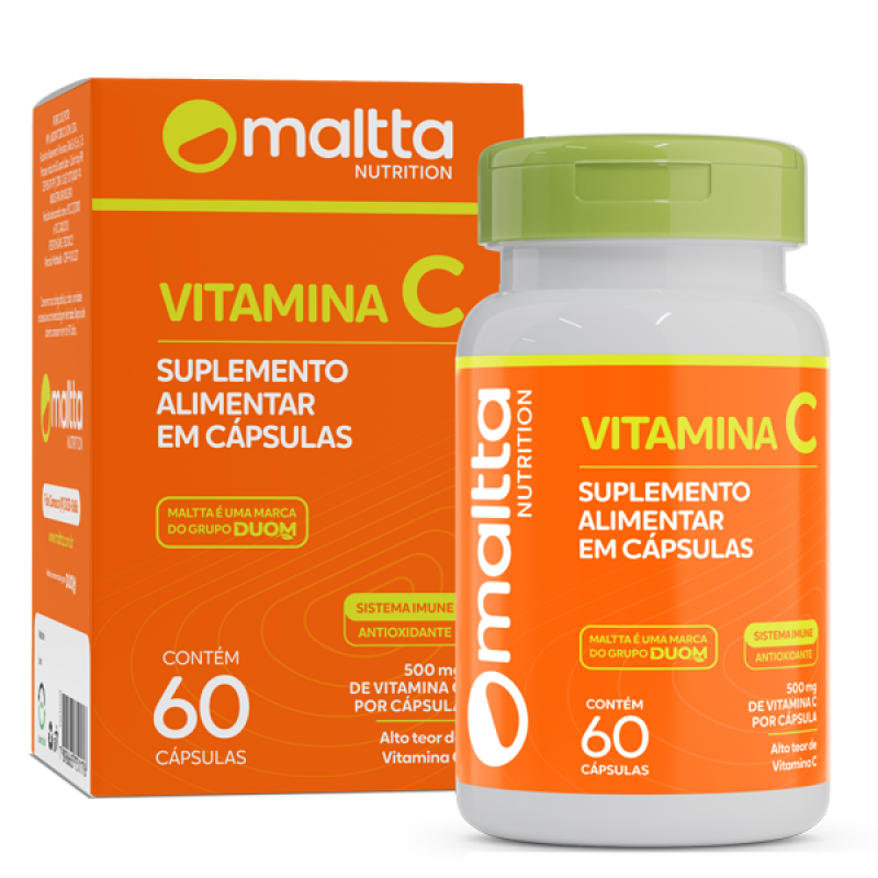 Vitamina C 500mg 60 cápsulas-  MALTTA