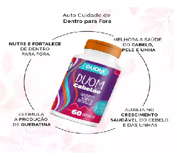 Cabelão com Biotina e Zinco 60 cápsulas - DUOM - Imagem 3