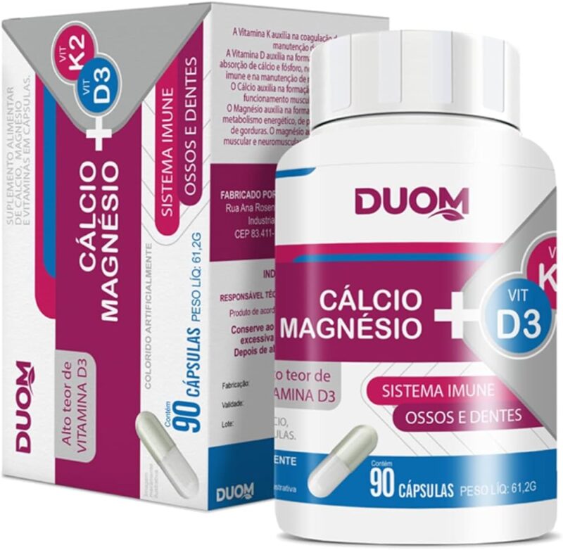 Cálcio+Magnésio 60 cápsulas - DUOM