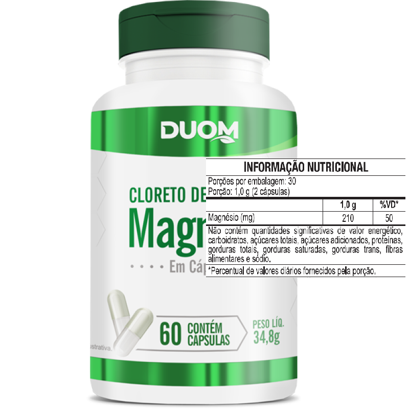 Cloreto de Magnésio P.A. - 60 Cápsulas - DUOM - Imagem 3