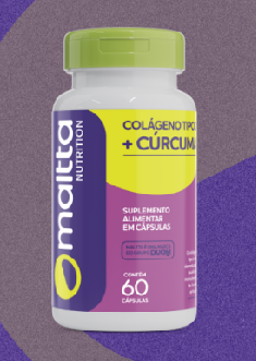 Colágeno tipo II + Cúrcuma 60 cápsulas - Maltta Nutrition - Imagem 3