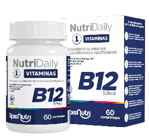 Nutridaily B12 60 Comp. Mastigáveis Frutas Vermelhas - ApisNutri