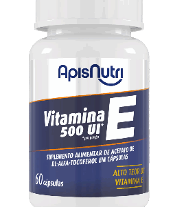 Suplemento de Vitamina E 60 Caps 500UI ApisNutri