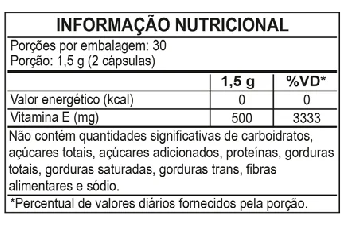 Suplemento de Vitamina E 60 Caps 500UI ApisNutri - Imagem 2