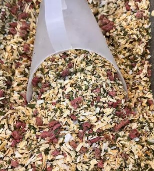 Tempero Alho, Cebola, Salsa, Tomate e PTS Sabor Bacon (Granel  100g)