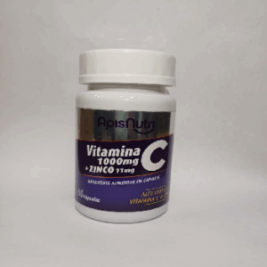 Vitamina C 1000MG + Zinco 11MG  60cps  ApisNutri