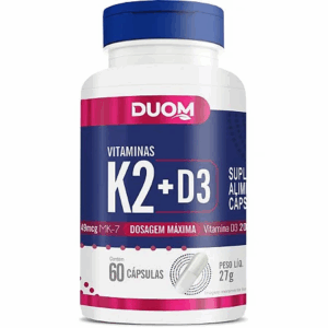 Vitaminas k2 + D3 60 cápsulas - Duom