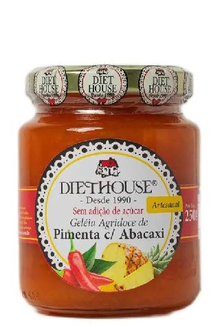 Geléia agridoce de Pimenta com Abacaxi - Diet House 250GR